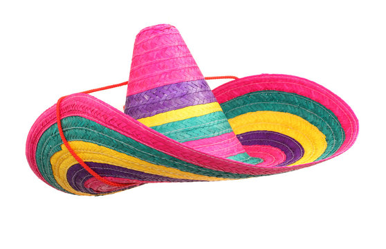 A colorful mexican sombrero with space for your funny face.