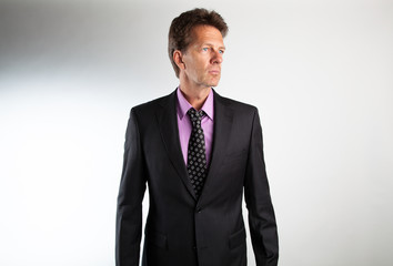 attractive businessman looking serious