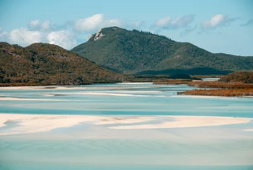 Crédence de cuisine en verre imprimé Whitehaven Beach, île de Whitsundays, Australie Whitehaven beach lagoon at national park queensland australia tr