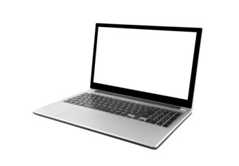 Laptop isolated on white with clipping path