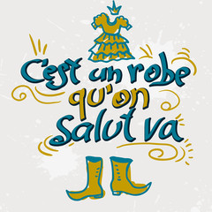 Hand drawn text lettering with Quotations