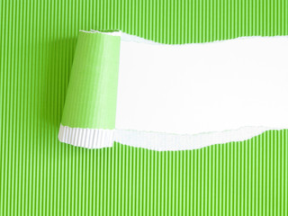 torn corrugated paper with