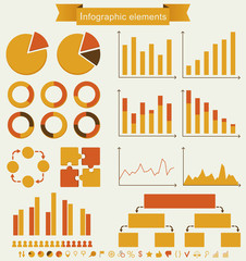 Retro set of infographic elements.