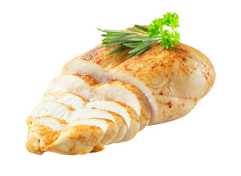 Chicken breast with garlic rub