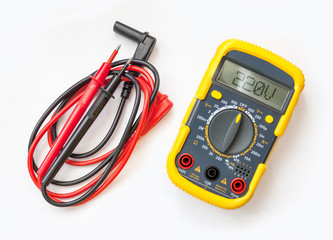 Multimeter, tester isolated on the white background
