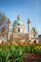 Obraz premium Vienna (Austria) | St. Charles's Church (Karlskirche)