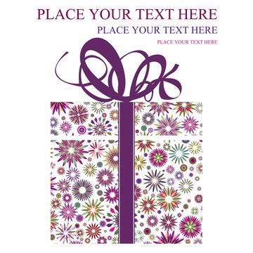 gift box with flowers