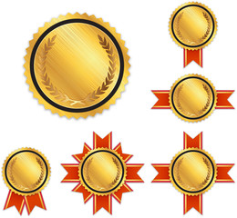 Set of Blank Gold Labels