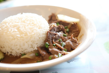 Gyudon ,Japanese beef rice bowl.