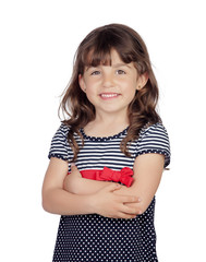 Adorable girl with a beautiful dress