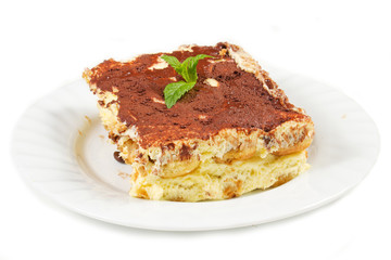 coffee cake on white