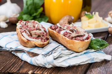 Portion of Pizza Baguettes