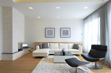 Naklejka na ściany i meble Modern home living room