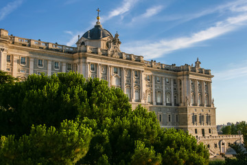 Naklejka premium Beautiful Royal Palace of Madrid in Spain