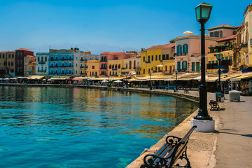 Promenade in city of Chania at island of Crete, Greece - 52344888