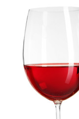 Glass of wine on grey background