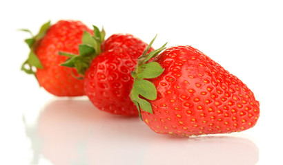 Fresh strawberry isolated on white