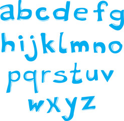 Summer ocean alphabet vector