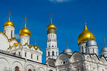 Fototapeta na wymiar Cupolas in the Kremlin