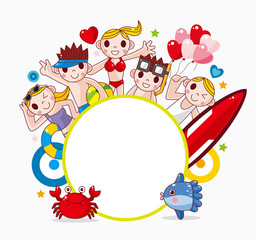 Obraz premium Summer party frame