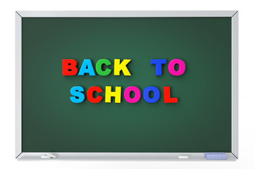 School blackboard with back to school sign