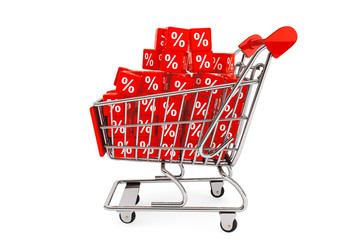 Shopping cart with discount cubes © doomu
