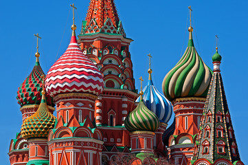 Fototapeta na wymiar Moskwa Bazyli katedra kopuła