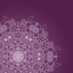 Cute delicate summer floral background in violet and white