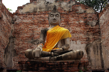 Buddha statue Ayuttaya of Thailand