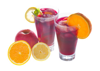sangria wine in glasses