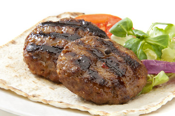 burgers on a pita