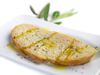 bread with olive oil and oregano