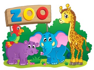 Cute African animals theme image 6