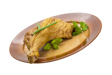 Smoked chicken leg