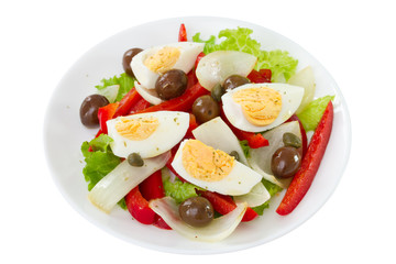 salad with boiled egg