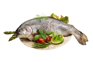 Fresh raw rainbow trout