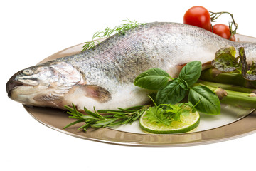 Fresh raw rainbow trout