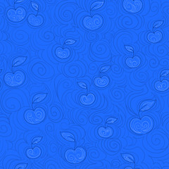 Fototapeta na wymiar Seamless background with apples