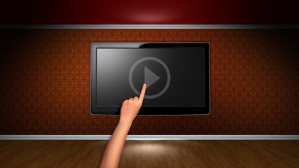 Room, Television, Hand Click Play