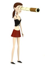 3d render of cartoon character with monocular