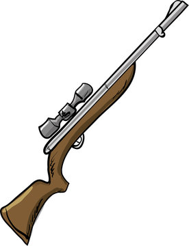 recommend clip art: Illustration of a hunting rifle