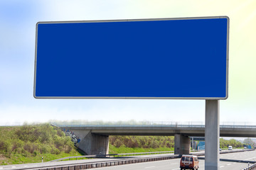 Empty German highway road sign
