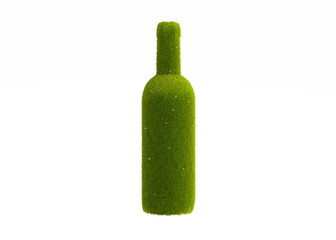Weinflasche Gras