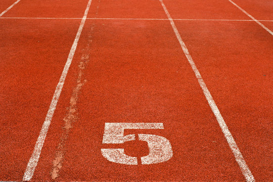 Athletics Track Lane Number 5