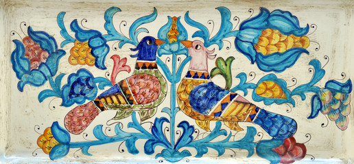 Pittura medievale su ceramica
