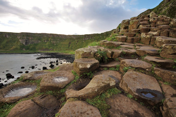 Giant's Causeway stones and landscape