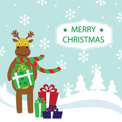 Vector Merry Christmas card