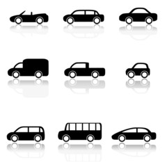 Car icons set