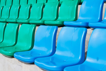 Naklejka premium Rows of empty seats in stadium