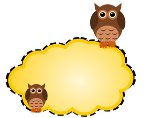 Owls note paper background